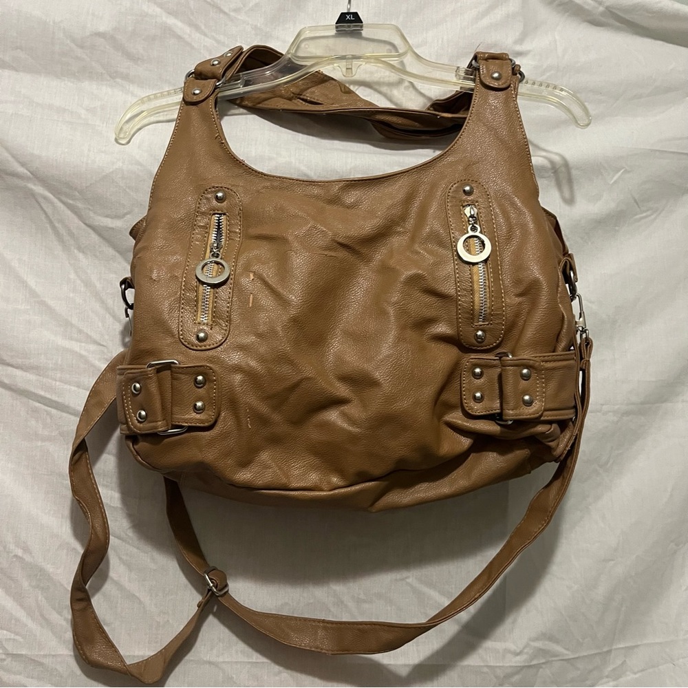 Tan slouchy purse
